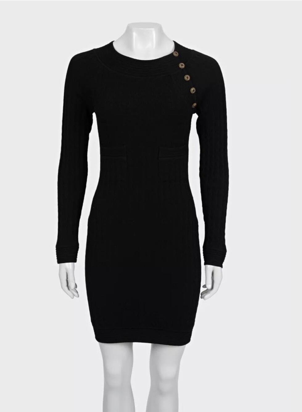 Chanel Black Fitted Dress  Sz.36